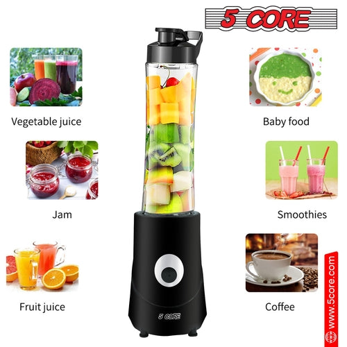 5Core Portable Personal Blender for Kitchen 20Oz Capacity 160W
