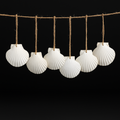 16PCS Natural Sea Shells Scallop Shells With Rope for home decor