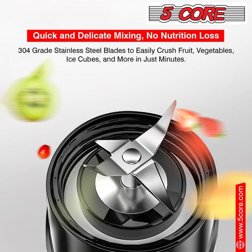 5Core Portable Personal Blender for Kitchen 20Oz Capacity 160W