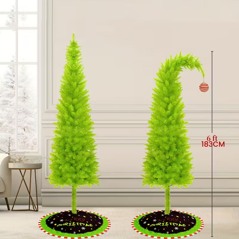 6FT Grinchs Christmas Tree with Flexible Branches