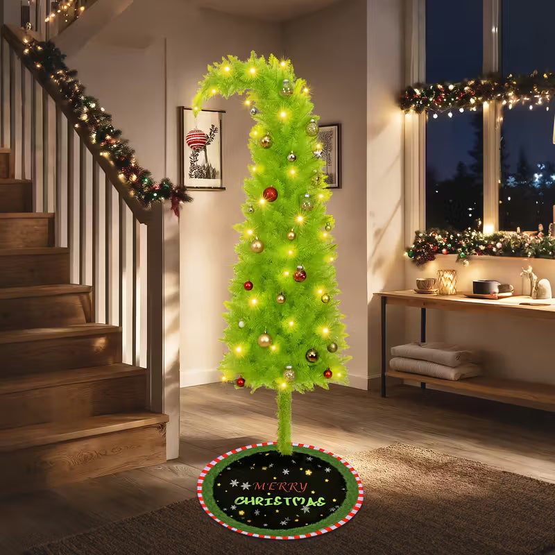 6FT Grinchs Christmas Tree with Flexible Branches