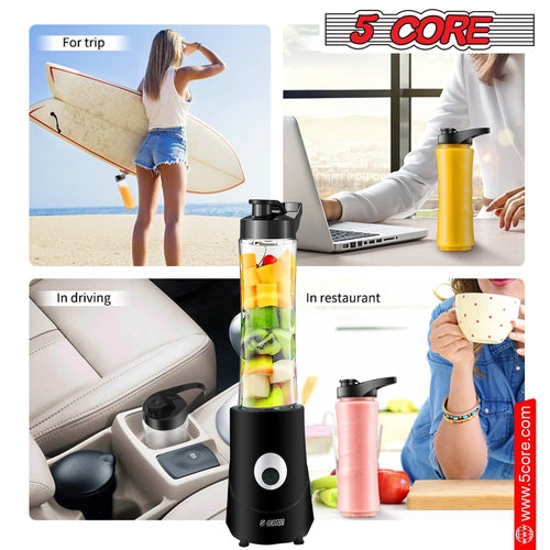 5Core Portable Personal Blender for Kitchen 20Oz Capacity 160W