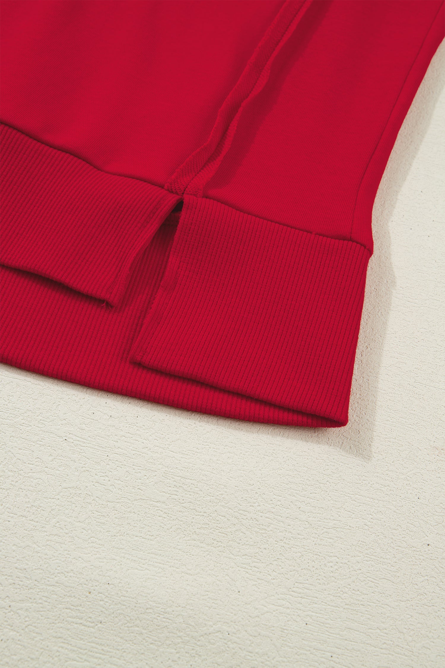 Racing Red GEORGIE Letter Printed Raw Seam Drop Shoulder Loose Tee