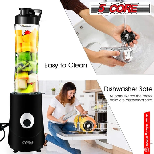 5Core Portable Personal Blender for Kitchen 20Oz Capacity 160W