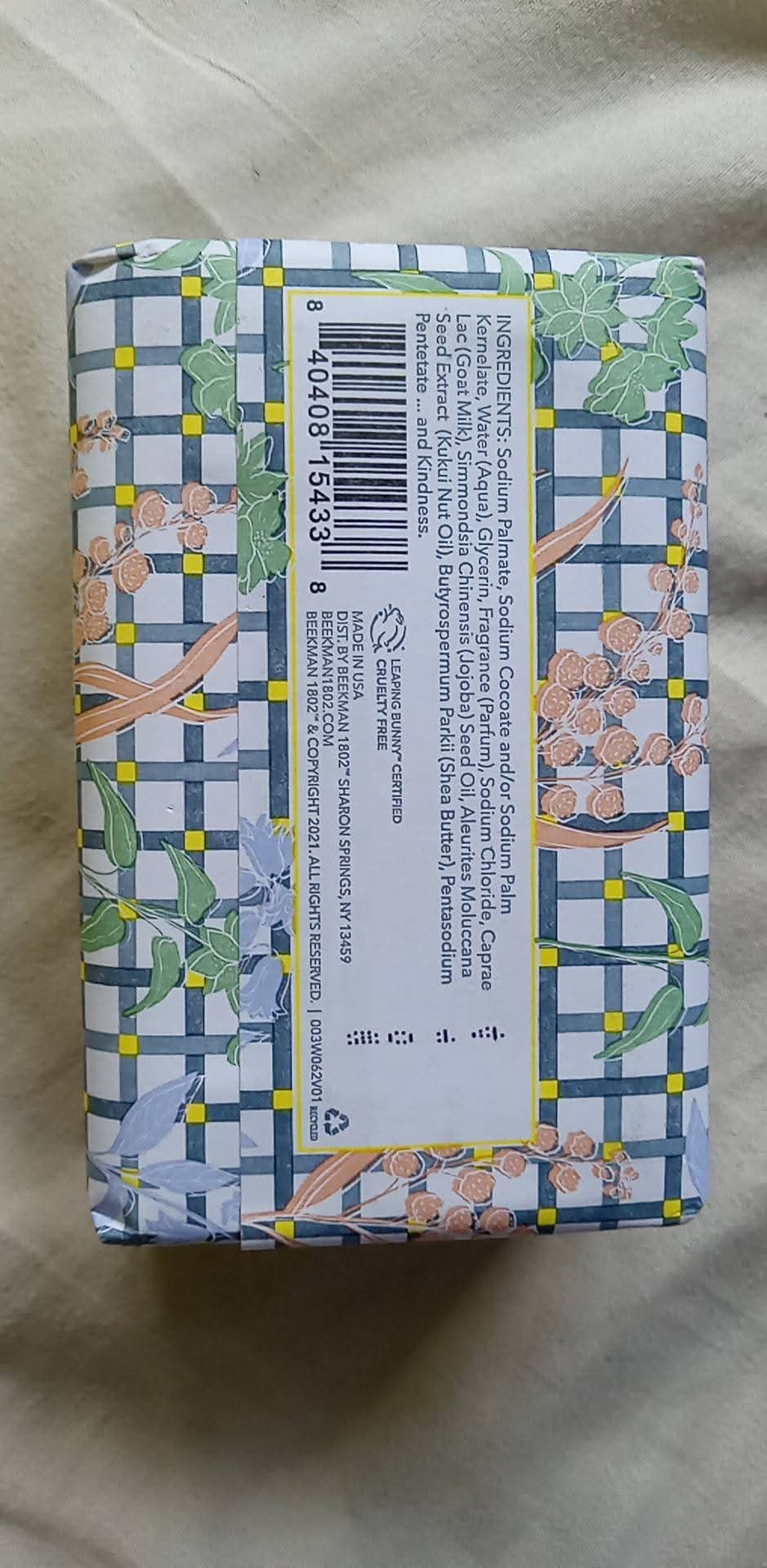 Beekman 1802 WILD FLOWERS Goat Milk Bar Soap 9 oz.