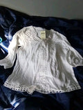 Lucky Brand small oversized basic white blouse