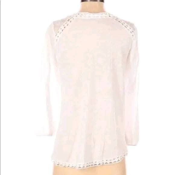 Lucky Brand small oversized basic white blouse