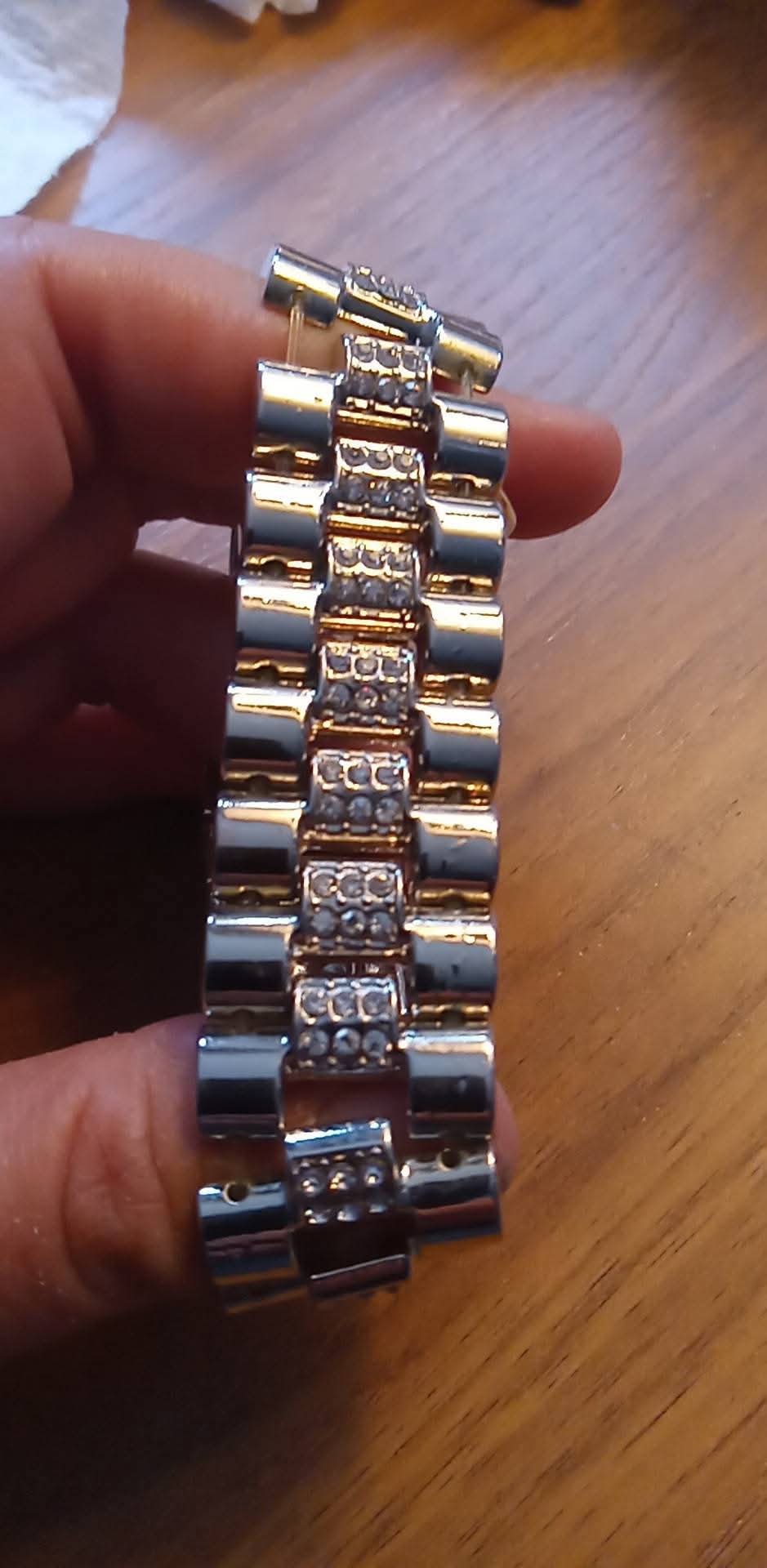 Men's Inlaid Zircon Stainless Steel Bracelet