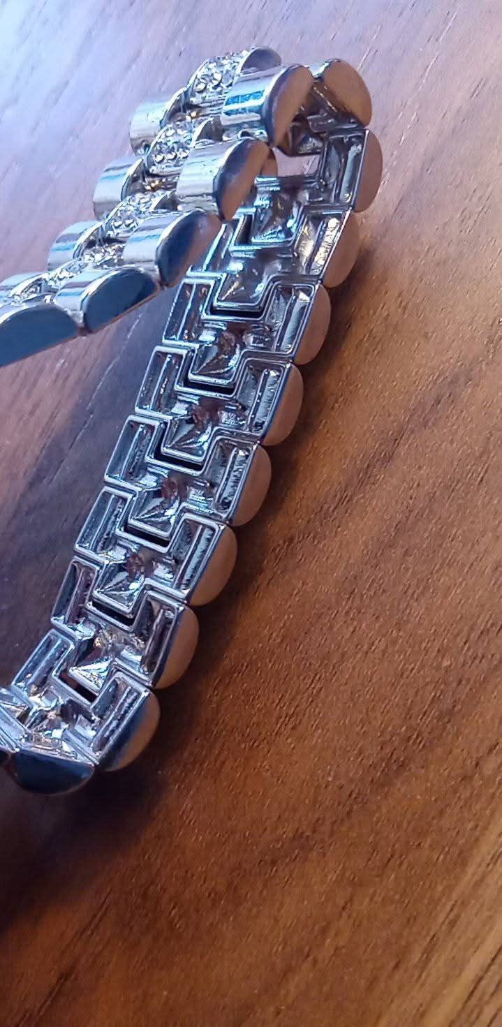 Men's Inlaid Zircon Stainless Steel Bracelet