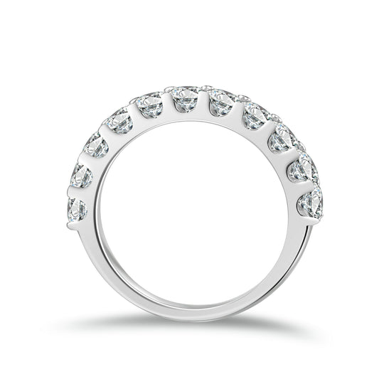 Princess Cut Moissanite Half Eternity Band