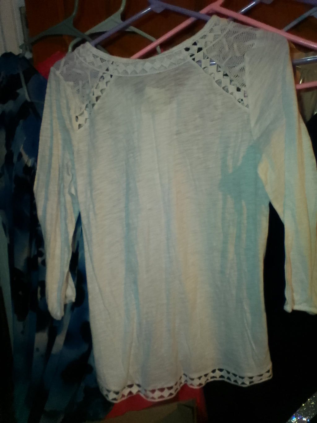 Lucky Brand small oversized basic white blouse