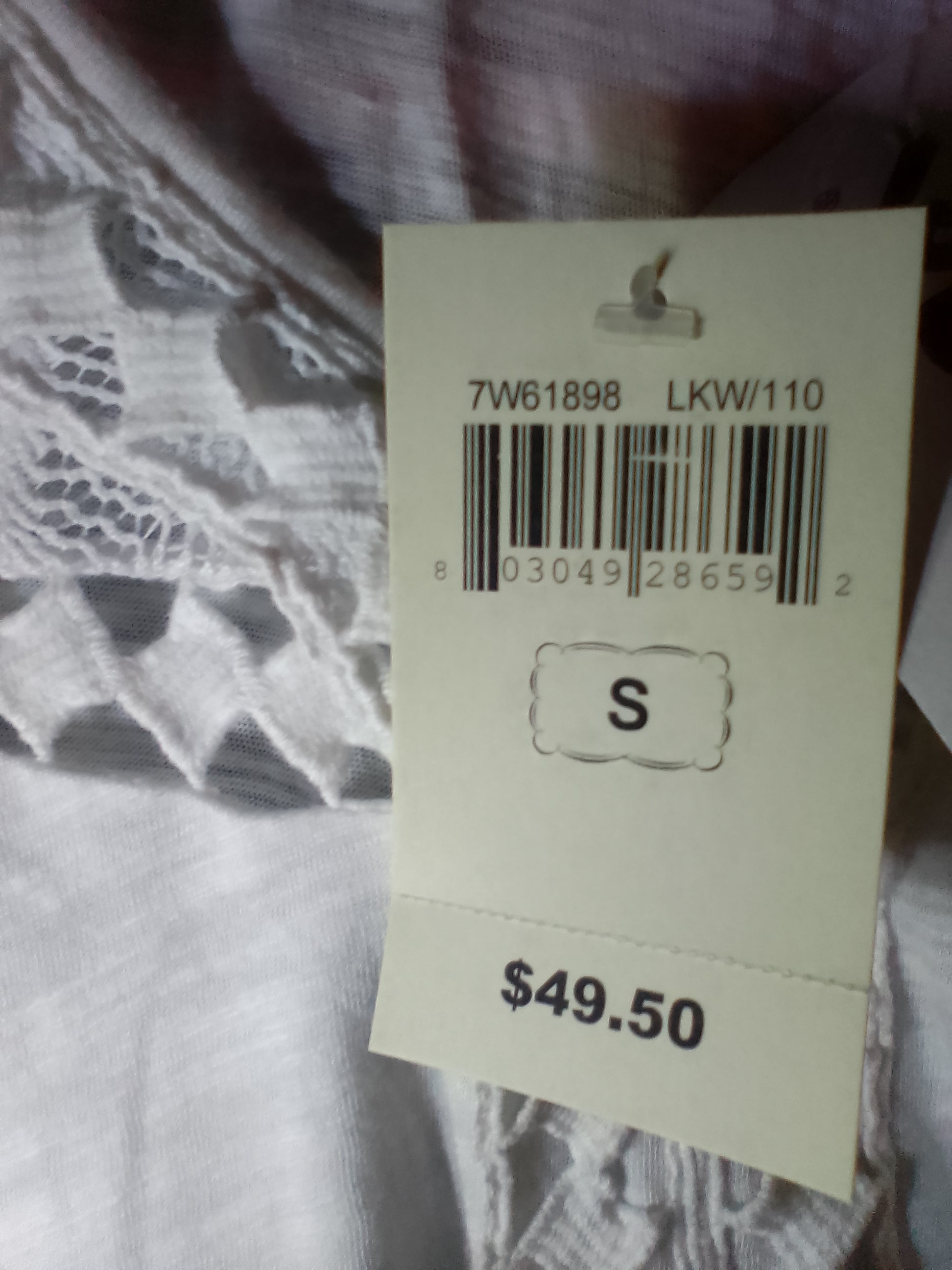 Lucky Brand small oversized basic white blouse