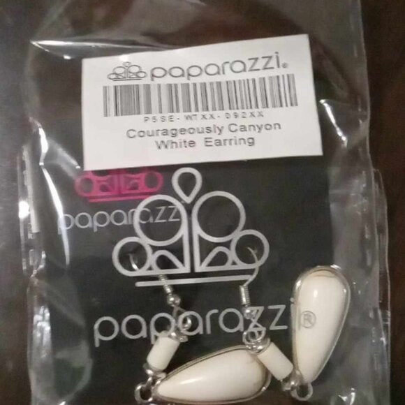 Courageously Canyon White Earrings