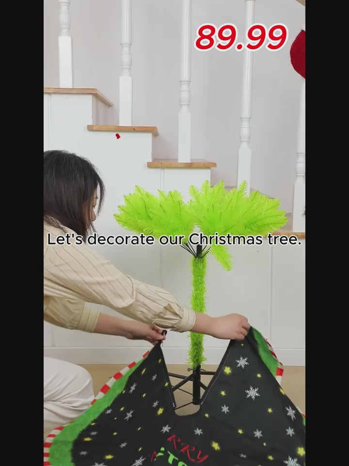 6FT Grinchs Christmas Tree with Flexible Branches