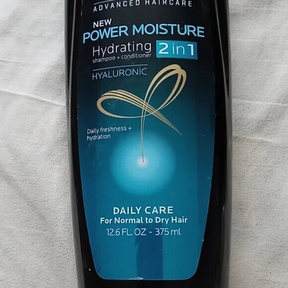 L'OREAL Power Moisture Hydrating 2 in 1 Shampoo+Conditioner 12.6 FL Oz