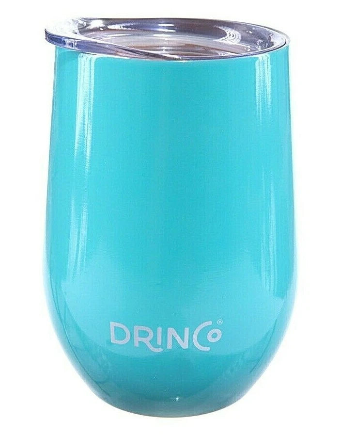 DRINCO® 12oz 2PK Insulated Wine Tumbler Glass (OG Pink/Blue)